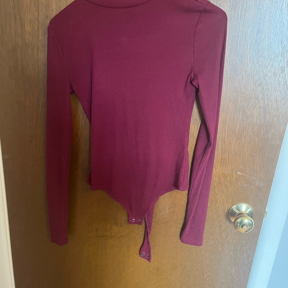 SO Purple Long Sleeve Tie Front Bodysuit